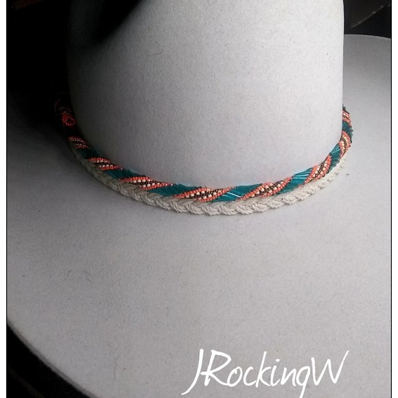 JRW Hand Made Adjustable Cowboy Turquoise Hat… main image 7
